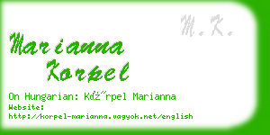 marianna korpel business card